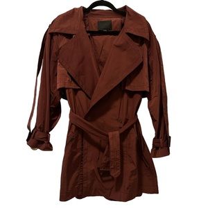 Alexander Wang Maroon Trench Coat, XS